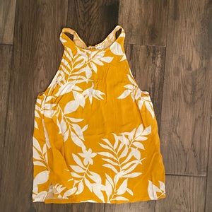 Yellow floral tank top